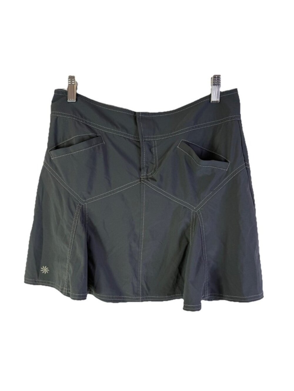 Athleta All Terrain Pleated Golf Tennis Skirt Gray Travel Commute